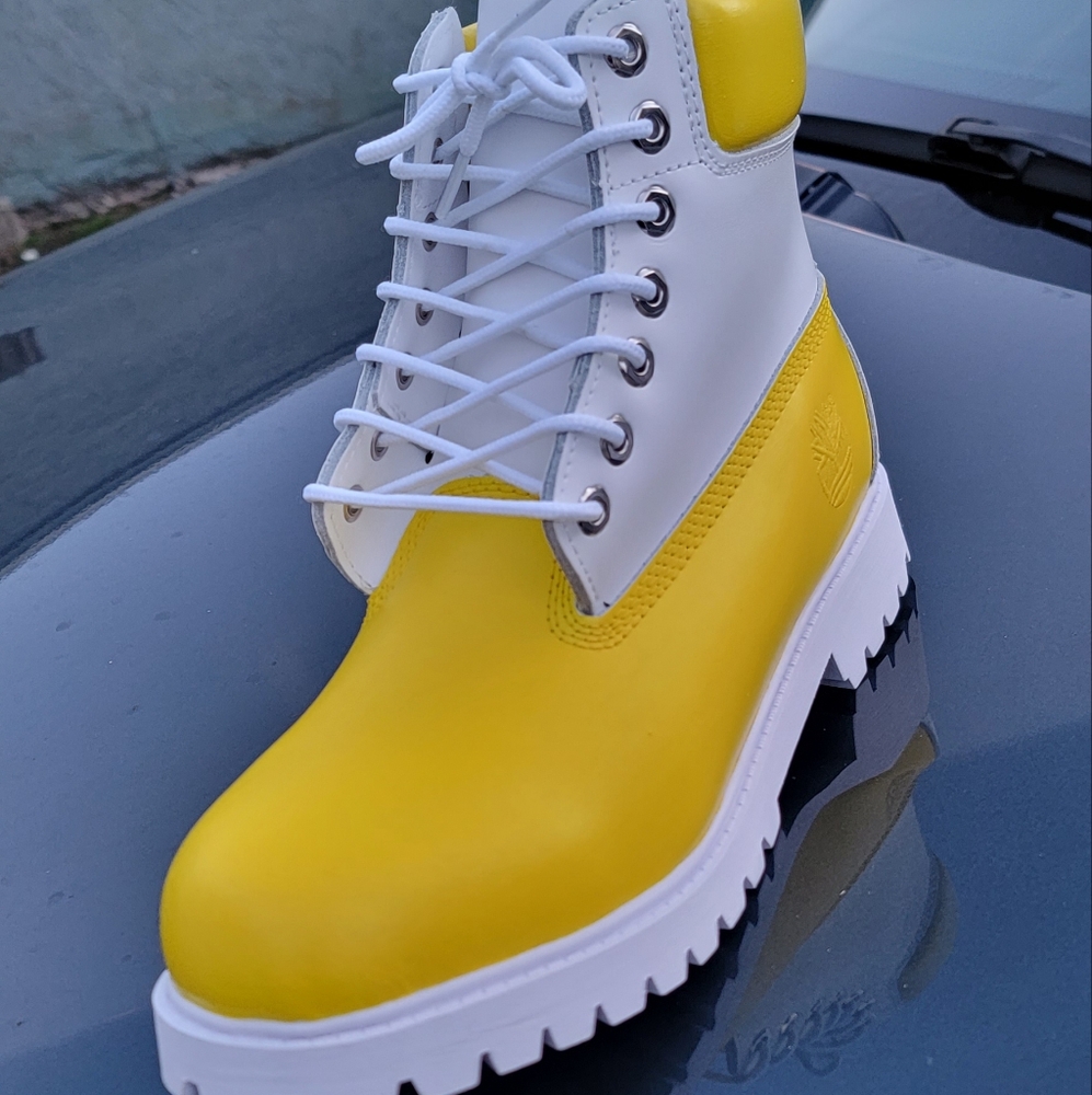 Timberland boots Yellow Fashion two tone - Picture 3 of 4